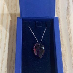 Swarovski purple heart necklace NWT
